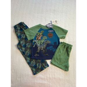 Jurassic World Boys 4T Dinosaur Camp 3-Piece Pajama Set